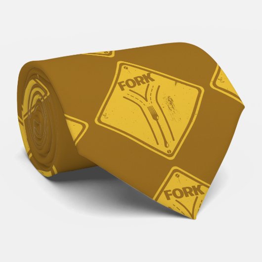 道路交通標識おもしろいの分岐点 ネクタイ (ロール)