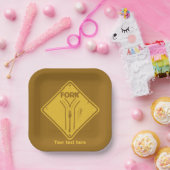 道路交通標識おもしろいの分岐点 ペーパープレート (パーティー)