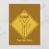 道路交通標識おもしろいの分岐点 ポストカード (正面)