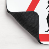 道路交通標識の注意 マウスパッド (コーナー)