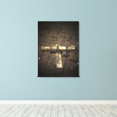 道路修繕の乗組員が十字を切る キャンバスプリント (インサイチュ (ウッドフロア))