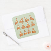 道路円錐のパターン スクエアシール (封筒)