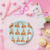 道路円錐パターン ペーパープレート (パーティー)