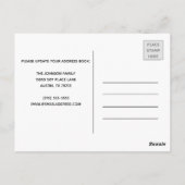 道路写真カッコいい家族の引越告知 ポストカード (裏面)