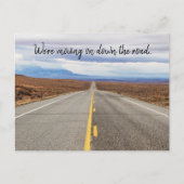 道路写真カッコいい家族の引越告知 ポストカード (正面)