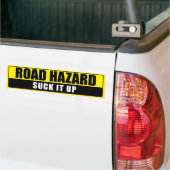 道路危険 バンパーステッカー (トラック上)