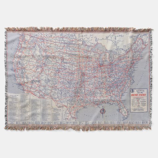 道路図米国 スローブランケット (正面)