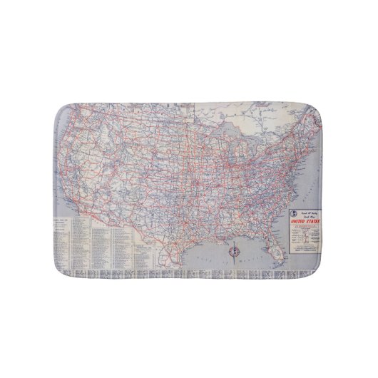 道路図米国 バスマット (正面)