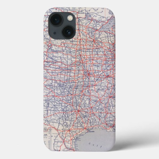 道路図米国 Case-Mate iPhoneケース (裏面)