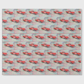 道路地図のコルベット1957 ラッピングペーパー (フラット)