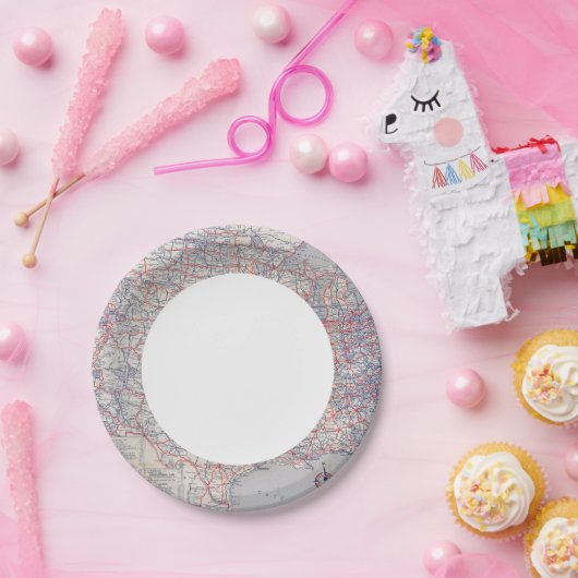 道路地図の統一された州 ペーパープレート (パーティー)