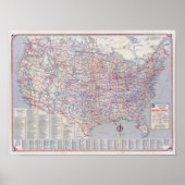 道路地図の統一された州 ポスター (正面)