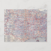 道路地図の統一された州 ポストカード (正面)