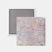 道路地図の統一された州 マグネット (正面/裏面)