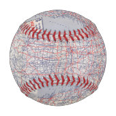 道路地図の統一された州 野球ボール (裏面)
