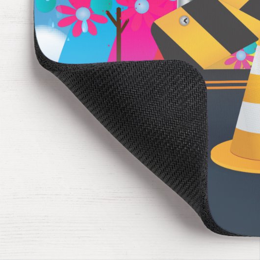 道路工事 マウスパッド (コーナー)