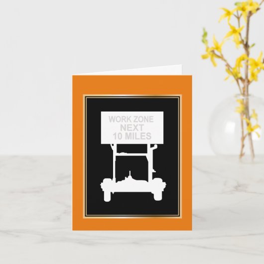 道路建築のサイン挨拶カー空白のド カード (黄色い花)