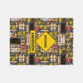 道路建築シンボルや象徴 フリースブランケット (正面(横))