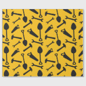 道路建築ツールパターンパーティー紙 ラッピングペーパー (フラット)