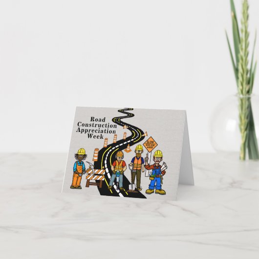 道路建築感謝週間グリーティングカード カード (正面)