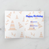 道路建築車両ハッピーバースデー カード (内部)