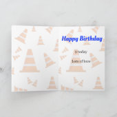 道路建築車2nd誕生日 カード (内部)