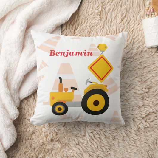 道路建築車 クッション (ブランケット)