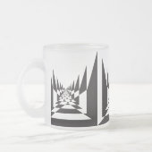 道路抽象芸術角視角 フロストグラスマグカップ (左)