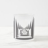 道路抽象芸術角視角 フロストグラスマグカップ (中央)