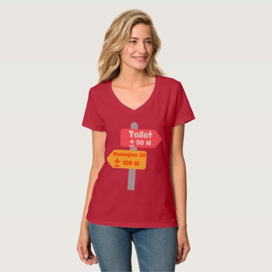 道路標識がプリントされたおもしろTシャツ Tシャツ (正面フル)
