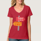 道路標識がプリントされたおもしろTシャツ Tシャツ (正面)