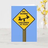 道路標識で子ども遊を爆弾なし カード (黄色い花)