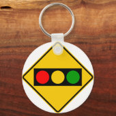 道路標識の前方の信号 キーホルダー (正面)