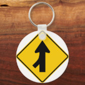 道路標識の離れ併合中 キーホルダー (正面)