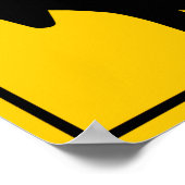 道路標識の離れ併合中 ポスター (角)