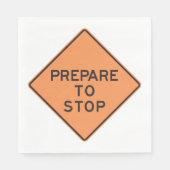 道路標識ストップの準備 スタンダードランチョンナプキン (正面)