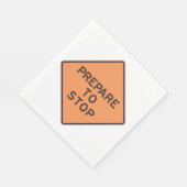 道路標識ストップの準備 スタンダードランチョンナプキン (角)