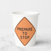 道路標識ストップの準備 紙コップ (正面)