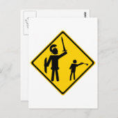 道路標識デビッドとゴリアテ ポストカード (正面/裏面)