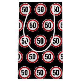 道路標識付きCHANGE AGE誕生日パーティーバッグ スモールペーパーバッグ