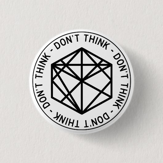 道路標識考えボタンを使用しない 缶バッジ (正面)