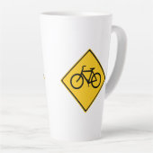 道路標識自転車 カフェラテマグ (右アングル)