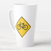 道路標識自転車 カフェラテマグ (左アングル)