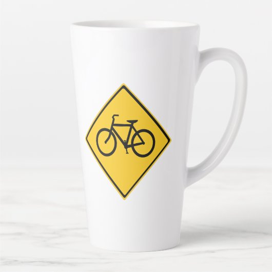 道路標識自転車 カフェラテマグ (右)