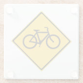 道路標識自転車 ガラスコースター (裏面)
