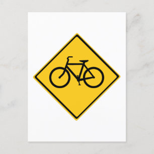 道路標識自転車 ポストカード