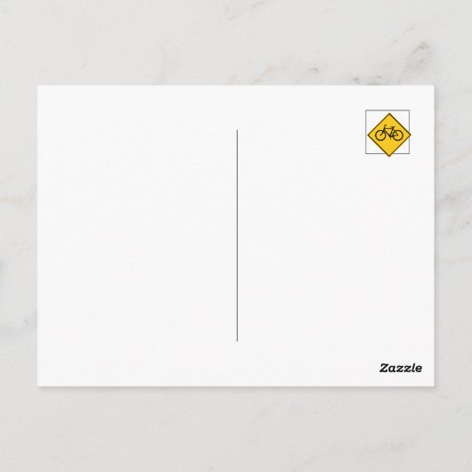 道路標識自転車 ポストカード (裏面)