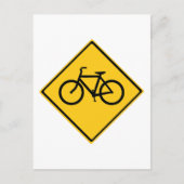 道路標識自転車 ポストカード (正面)