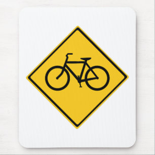 道路標識自転車 マウスパッド