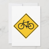 道路標識自転車 招待状 (正面)